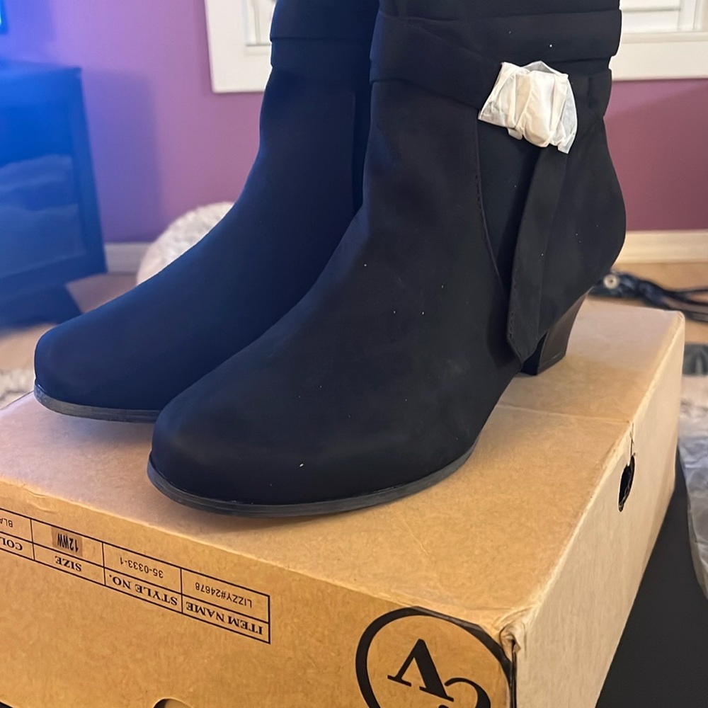 Black Lizzy Bootie - Size 12WW